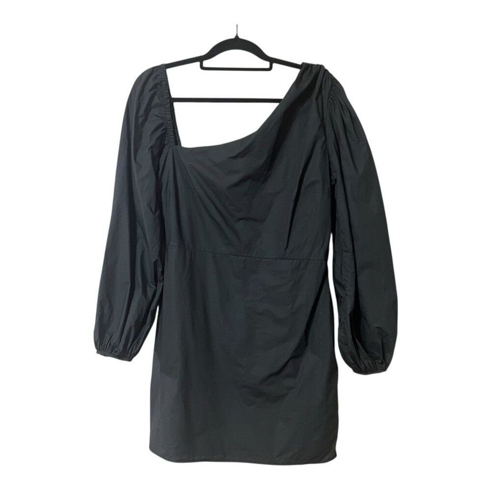 Lovers + Friends Revolve Womens Size Large Andy Black Poplin Mini Dress